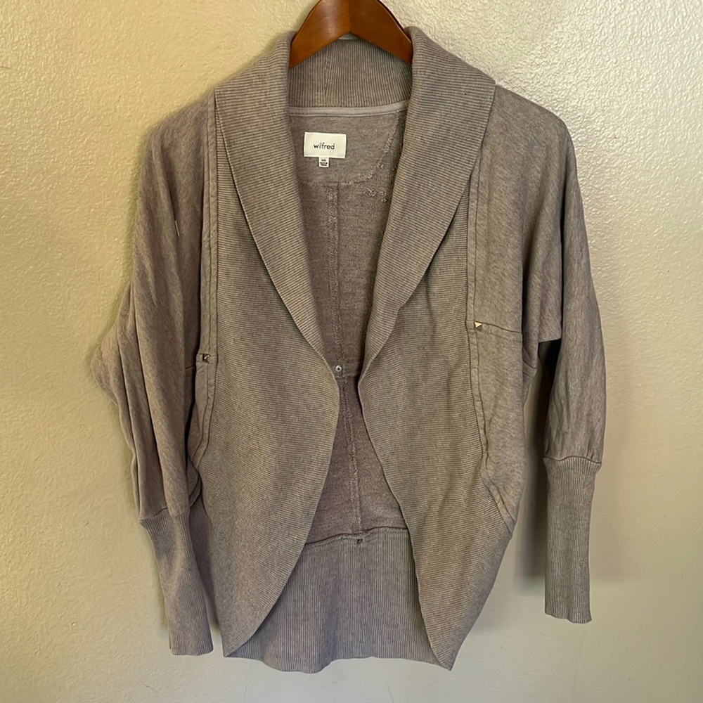 Aritzia Wilfred Open Diderot Cocoon Cardigan Sweater XXS